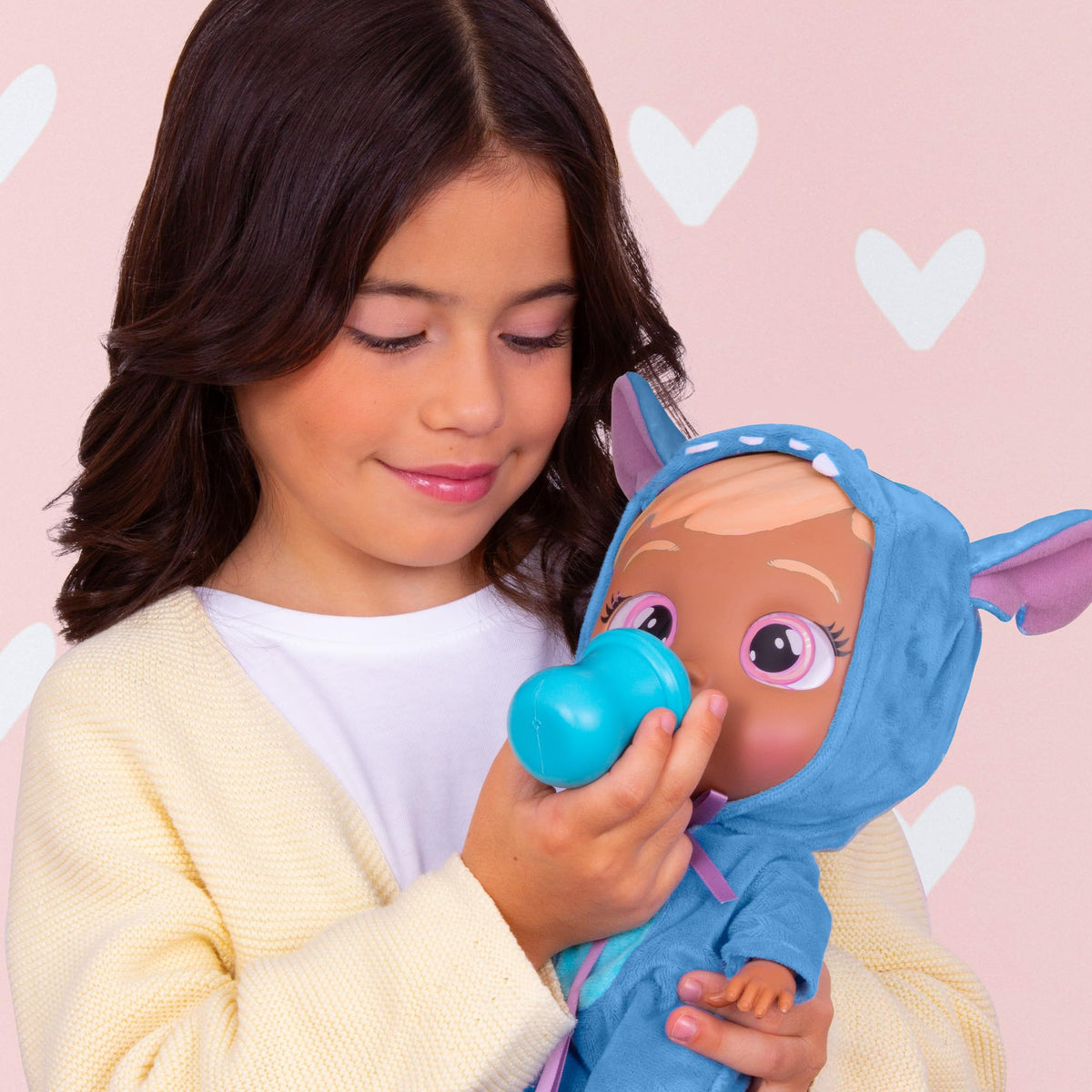 Cry Babies Stitch 12-inch doll shown with size reference.