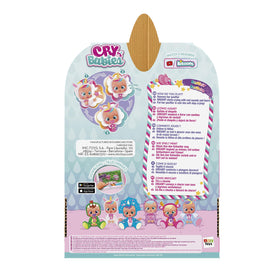 Cry Babies Dreamy unicorn 12inch doll lying pose invites snuggle time.