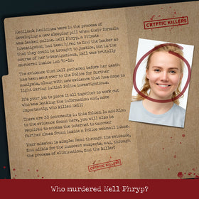 Cryptic Killers case files with evidence pack for thorough detective work.
