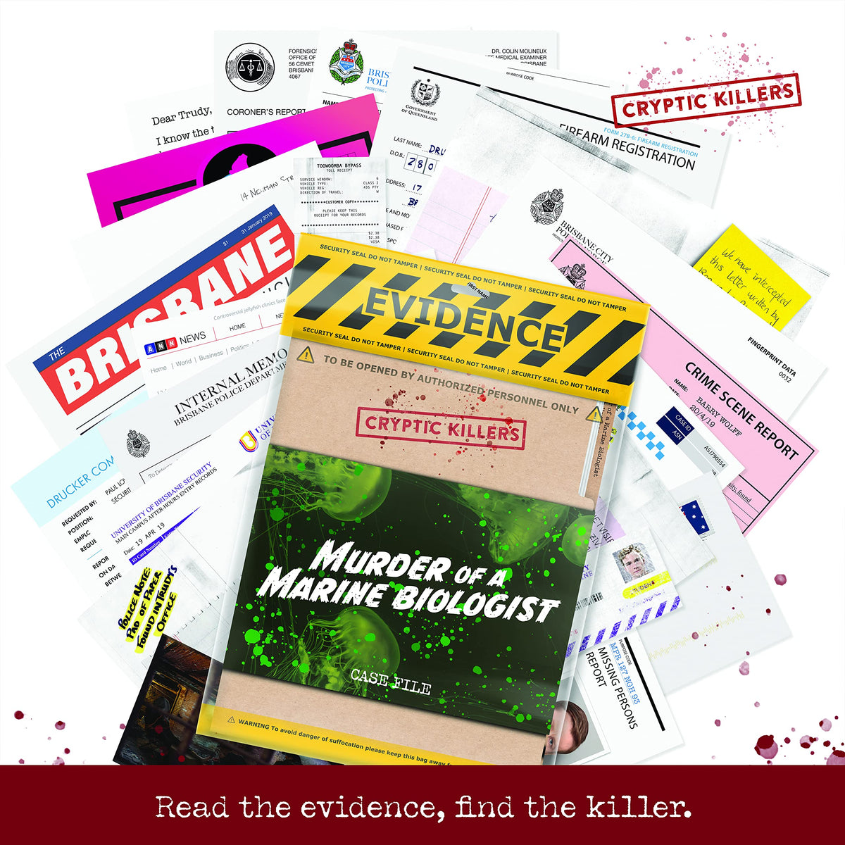 Cryptic Killers couples date night setup for shared sleuthing