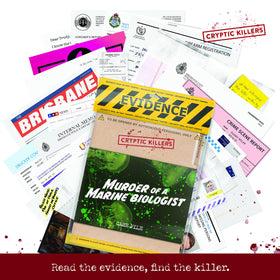 Cryptic Killers couples date night setup for shared sleuthing