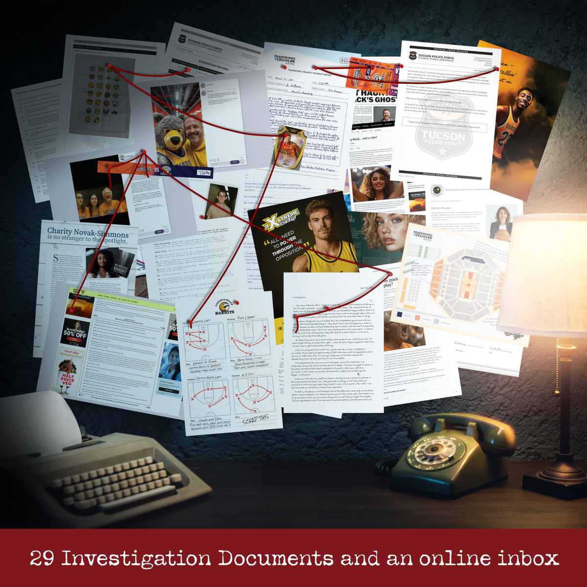 Cryptic Killers crime scene map and photos reveal visual clues for group solving