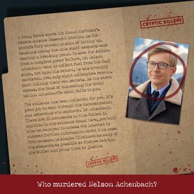 Cryptic Killers evidence pack with reports and photos for immersive play