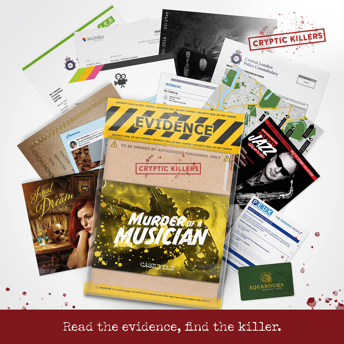 Cryptic Killers dramatic map and photos guide learners through the case.