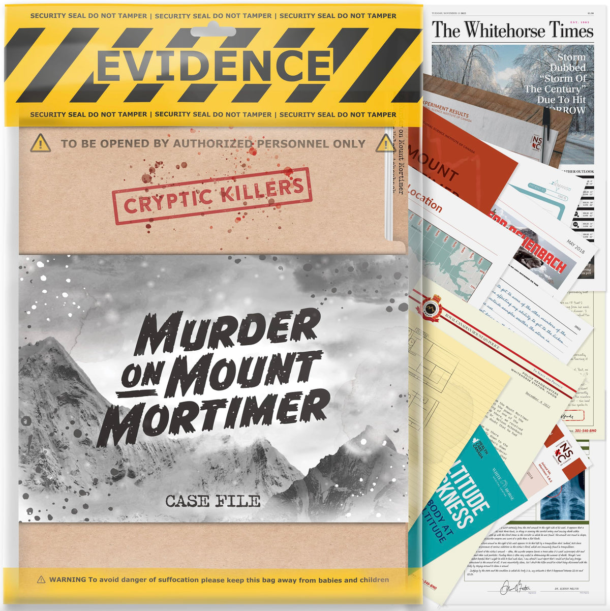 Cryptic Killers Mount Mortimer case file invites a chilly mystery night