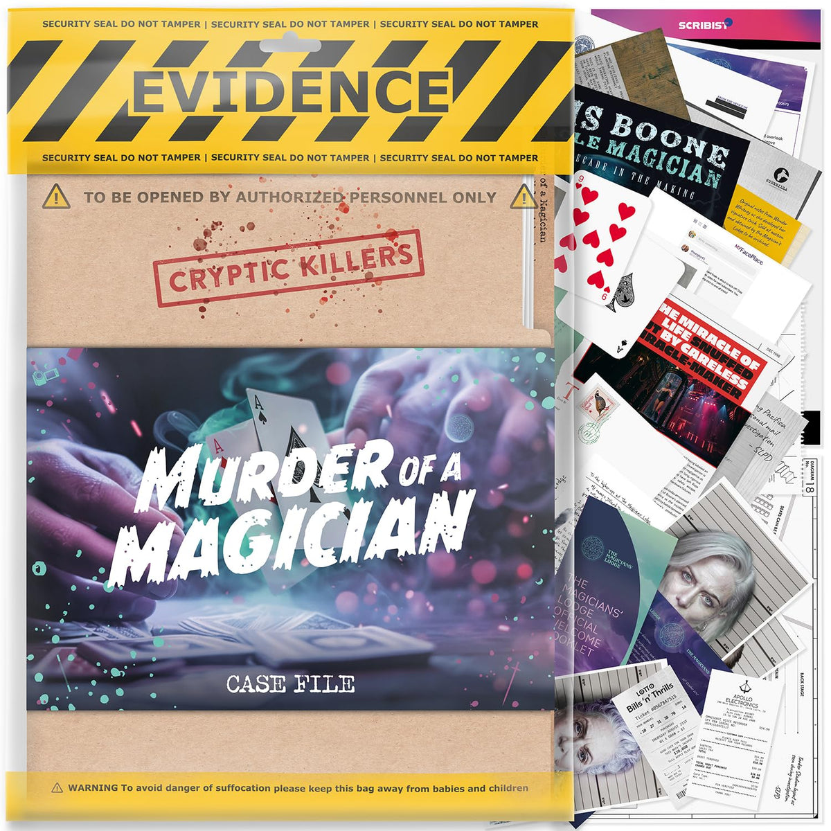 Cryptic Killers murder-magic-show case file invites immersive detective play for fans