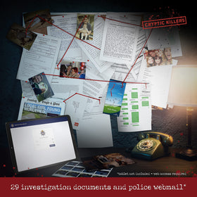 Cryptic Killers police inbox access challenges players to verify suspects.