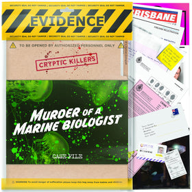 Cryptic Killers box cover invites a suspenseful at home detective experience