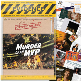 Cryptic Killers box front shows immersive mystery design for home play