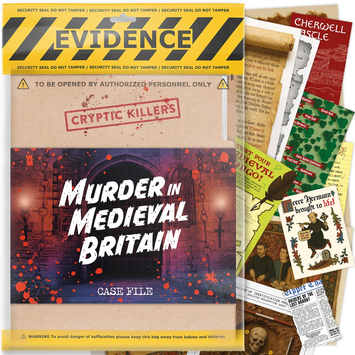 Cryptic Killers unsolved murder game cover offers an immersive mystery experience.