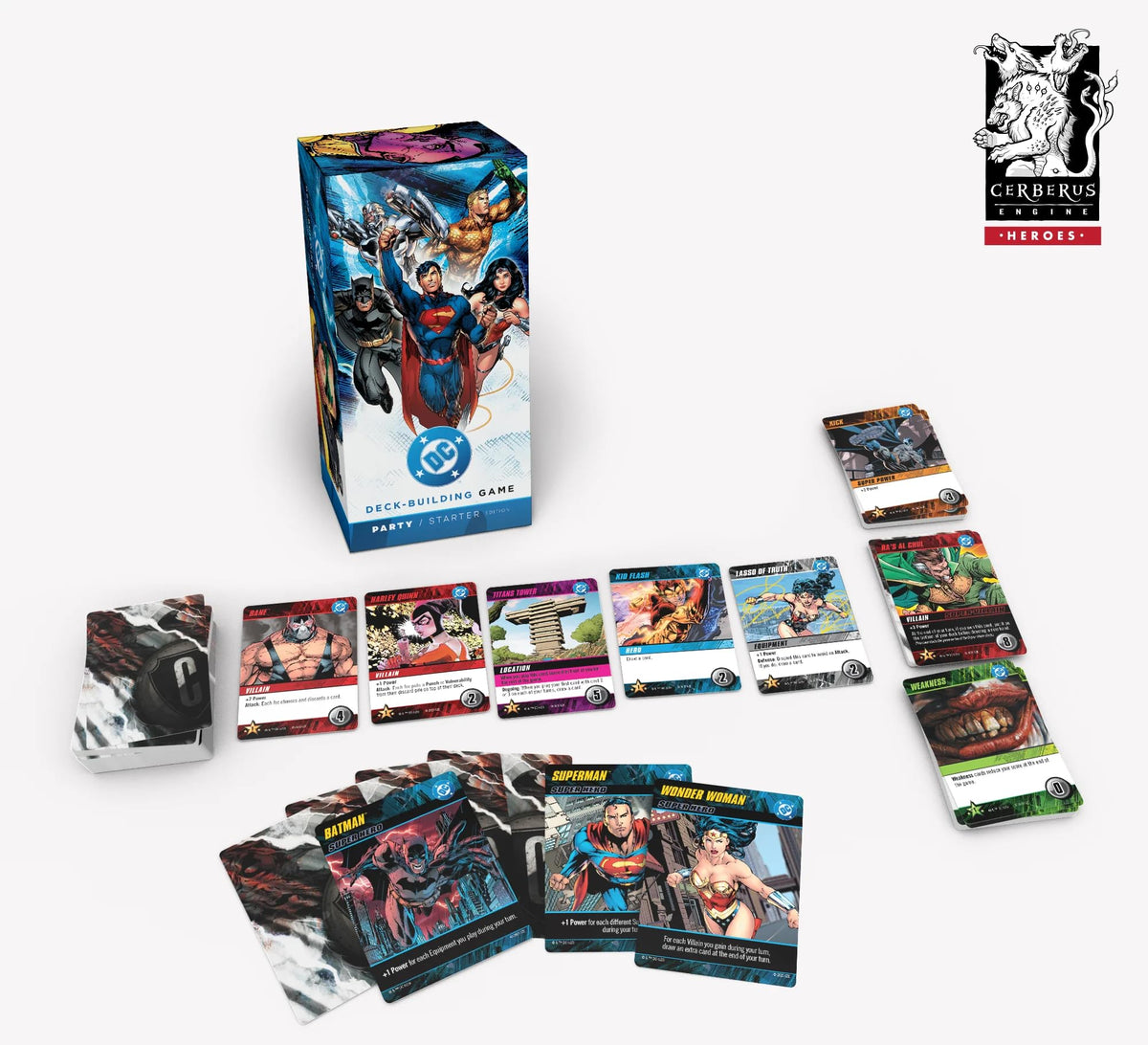 Cryptozoic DC Deck-Building Game Justice League hero card with unique ability