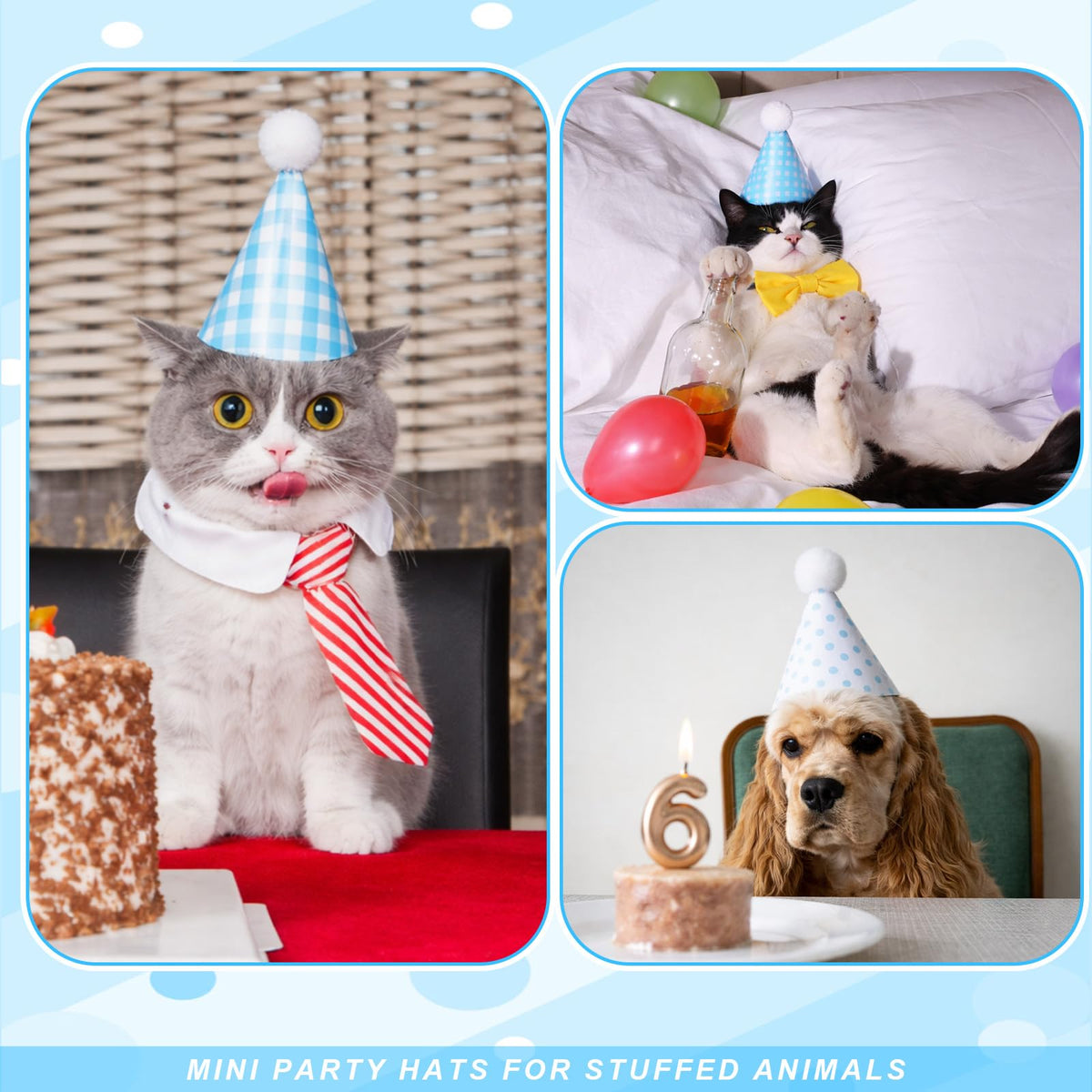 CrystalSylara birthday props for dolls and pets, easy to reuse.