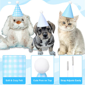 CrystalSylara mini felt hats with plush pom-poms on plush toys, stay cute during photos.