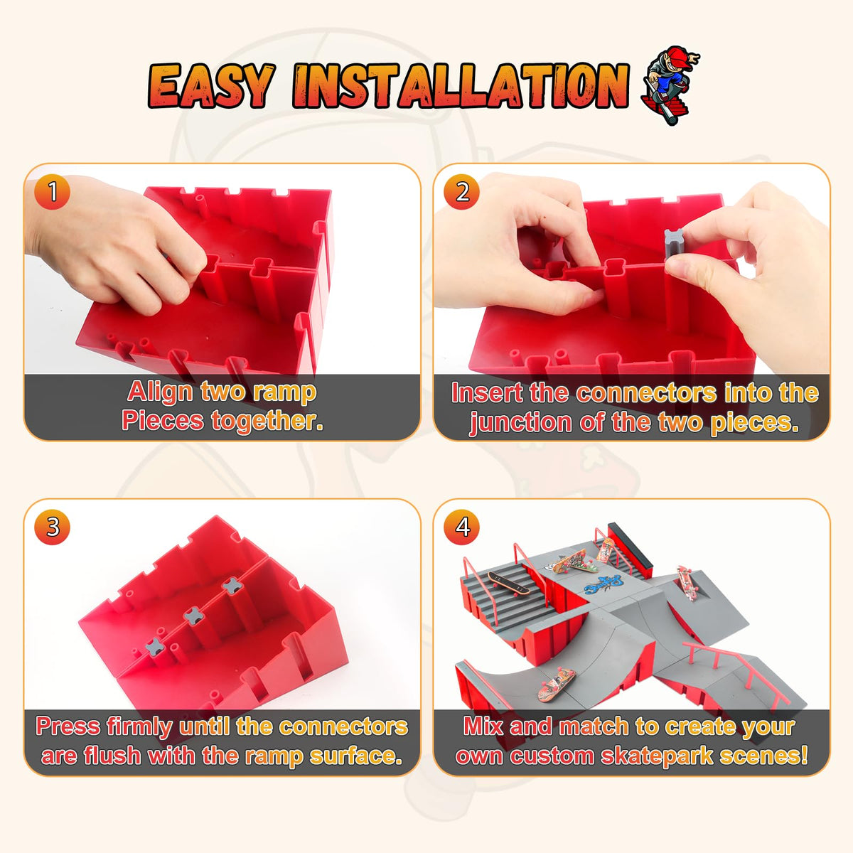 CS COSDDI mini finger skateboards for beginner to advanced setups