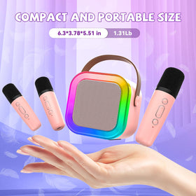 CscyyAmz pink karaoke machine adds playful party decor