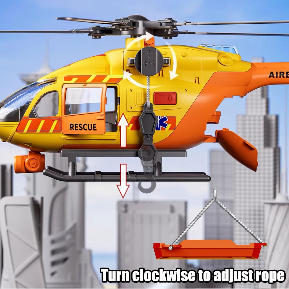 CSDCSD Rescue Transport Helicopters transport racks in back; organized pretend missions.