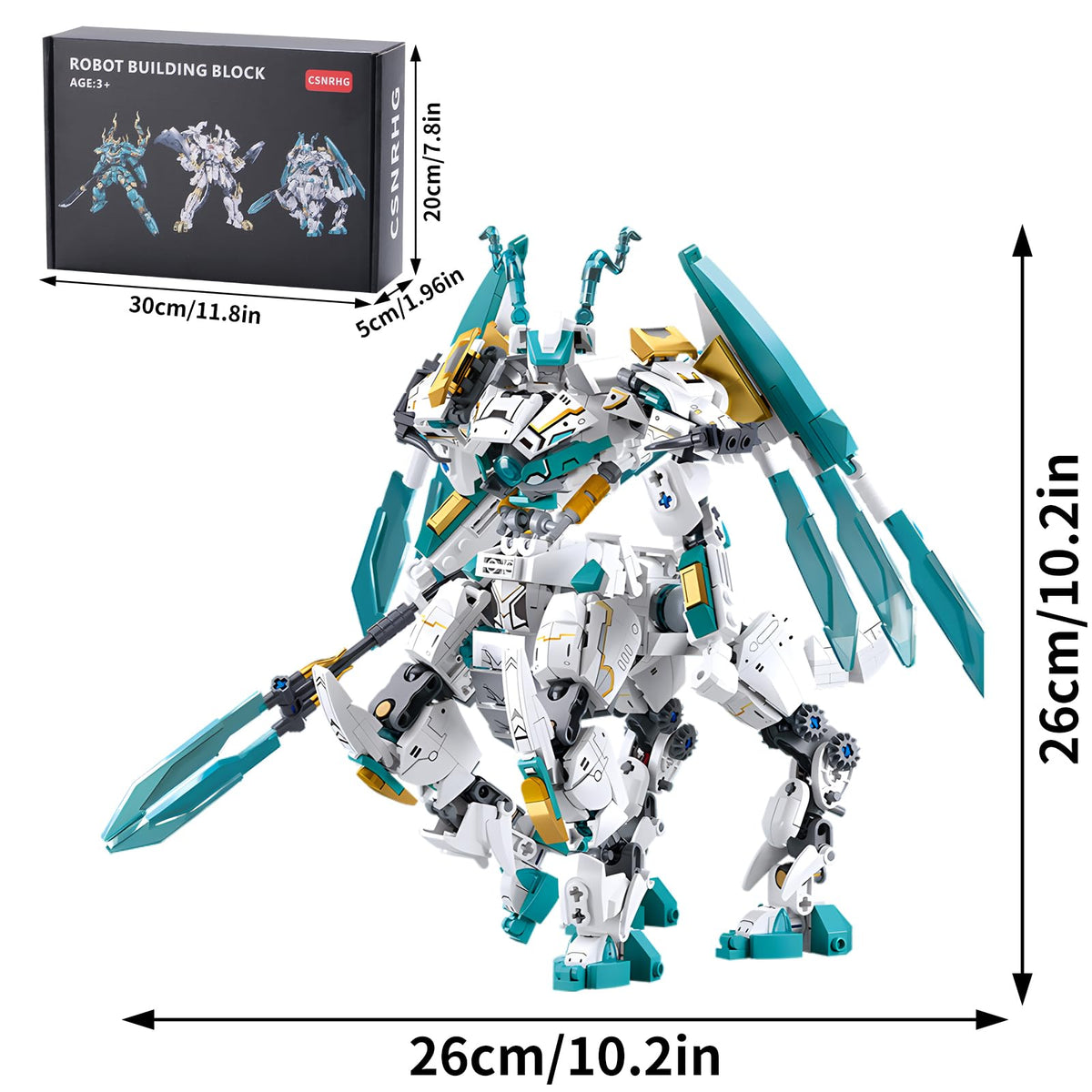 CSNRHG 2-in-1 Warrior-Dragon Battle Figure offers adaptable play.