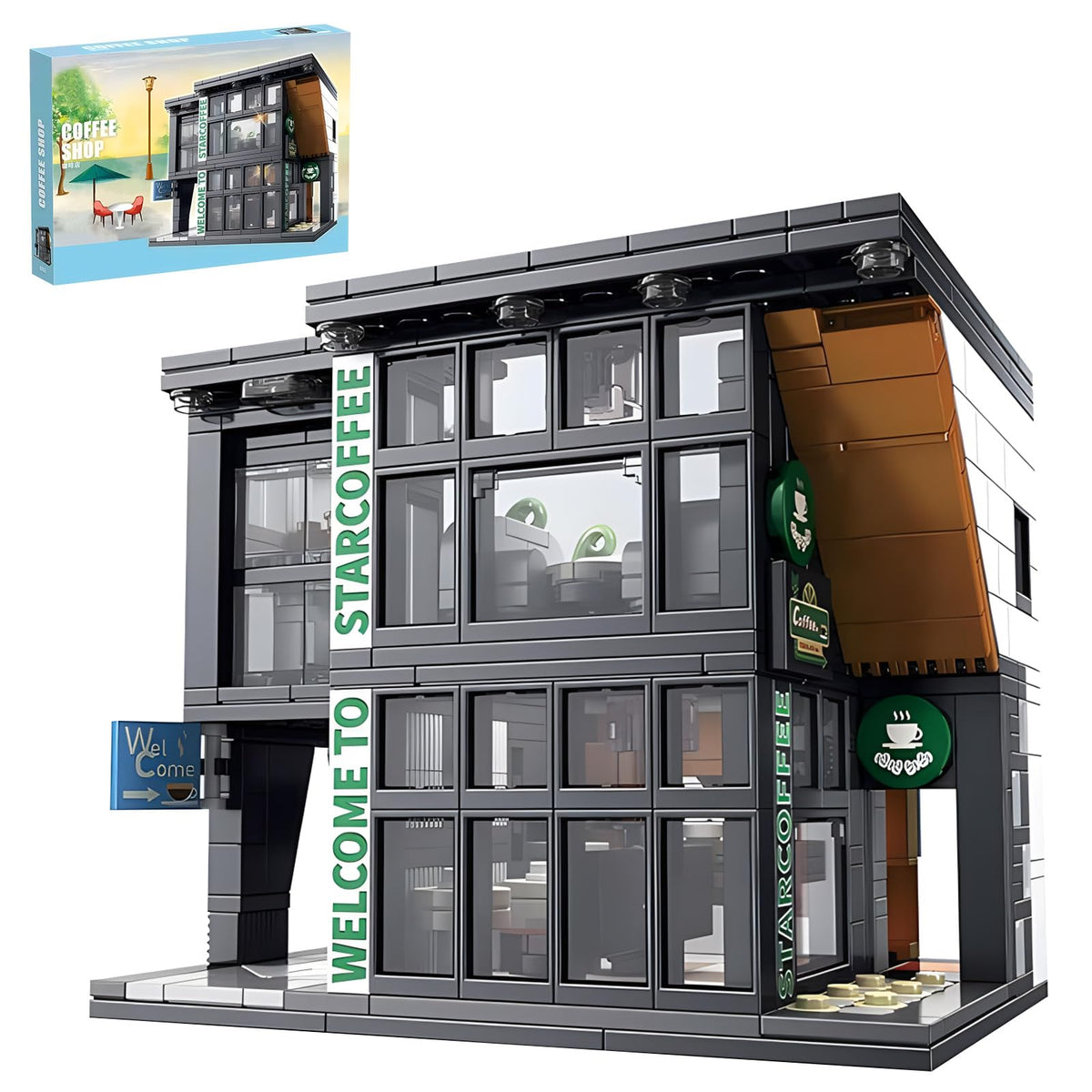 CSNRHG Coffee Shop city street view for home display