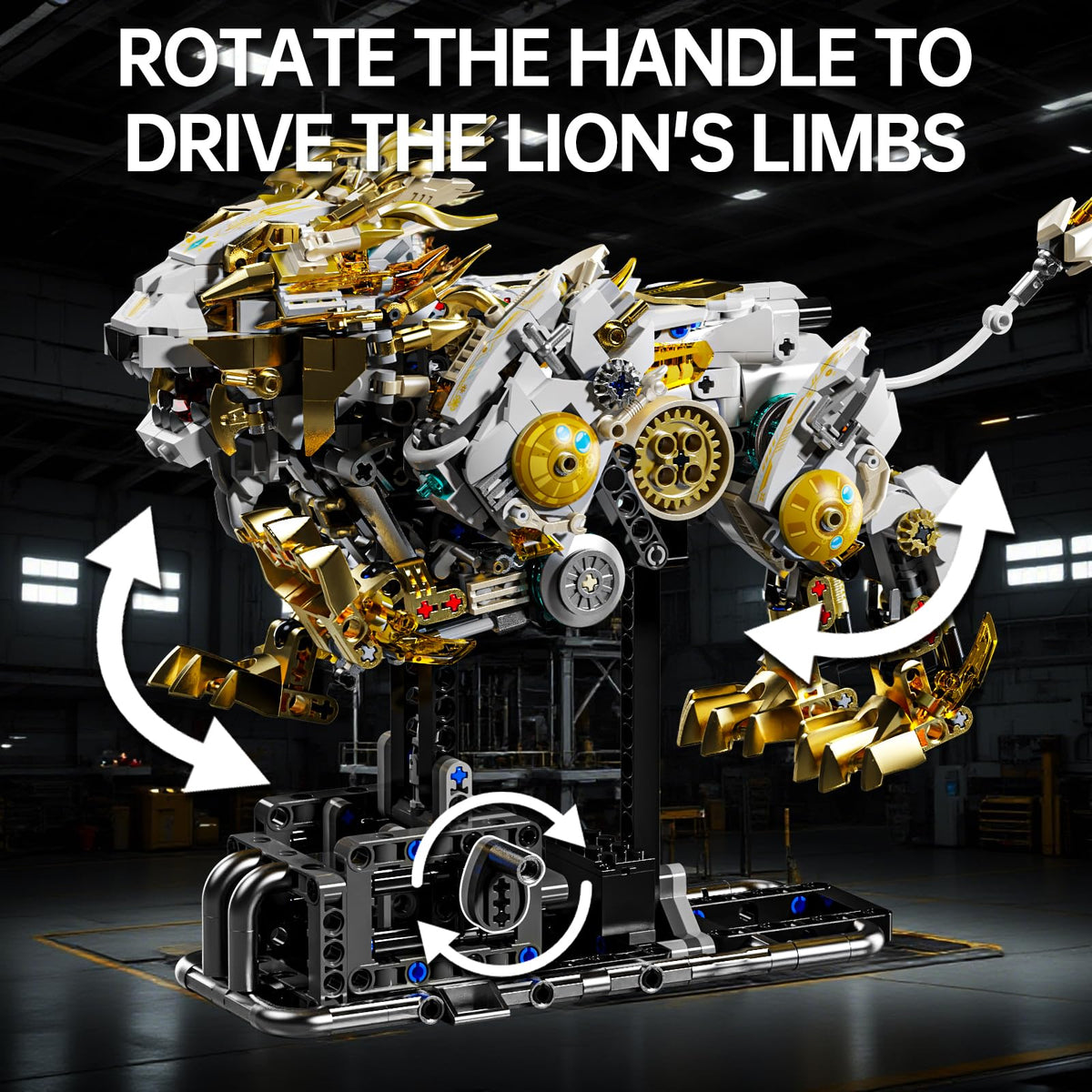 CSNRHG Mechanical Lion display stand provides stable setup for longer admiration.