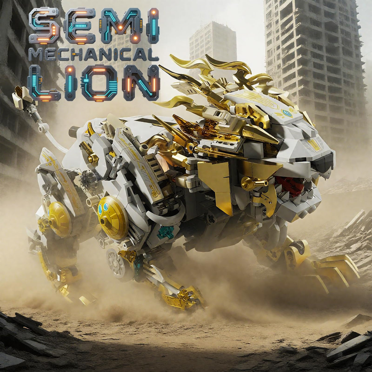 CSNRHG Mechanical Lion exposed gears showcase engineering detail for curious minds.
