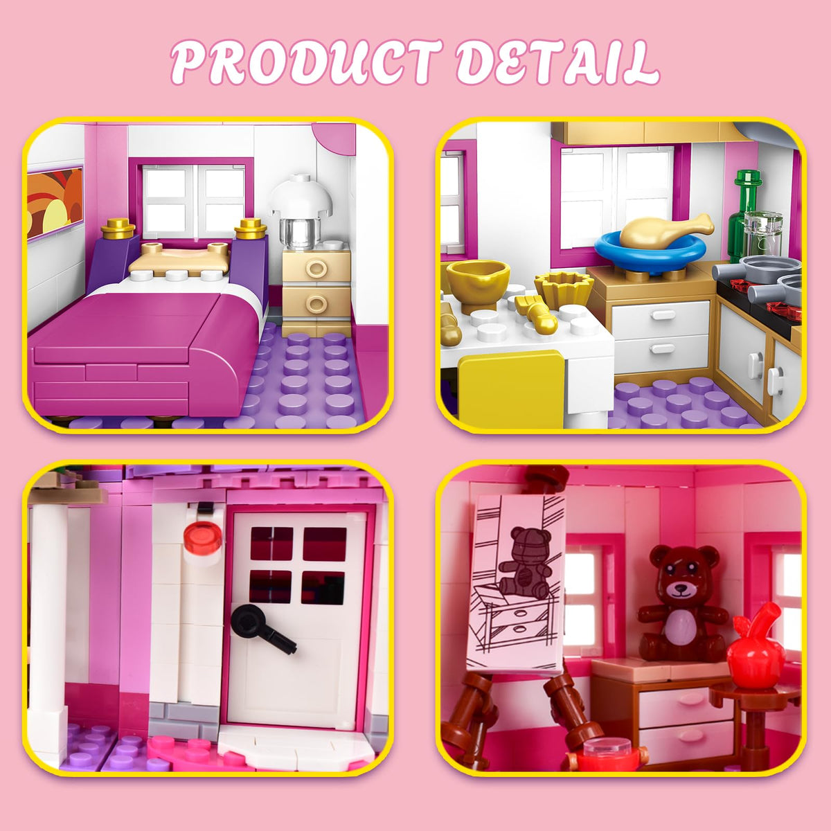 CSNRHG Pink Summer Pool Villa patio and garden decorations inspire outdoor scenes.