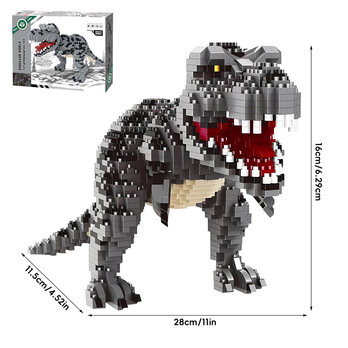CSNRHG Tyrannosaurus Rex building set assembled showing durable joints