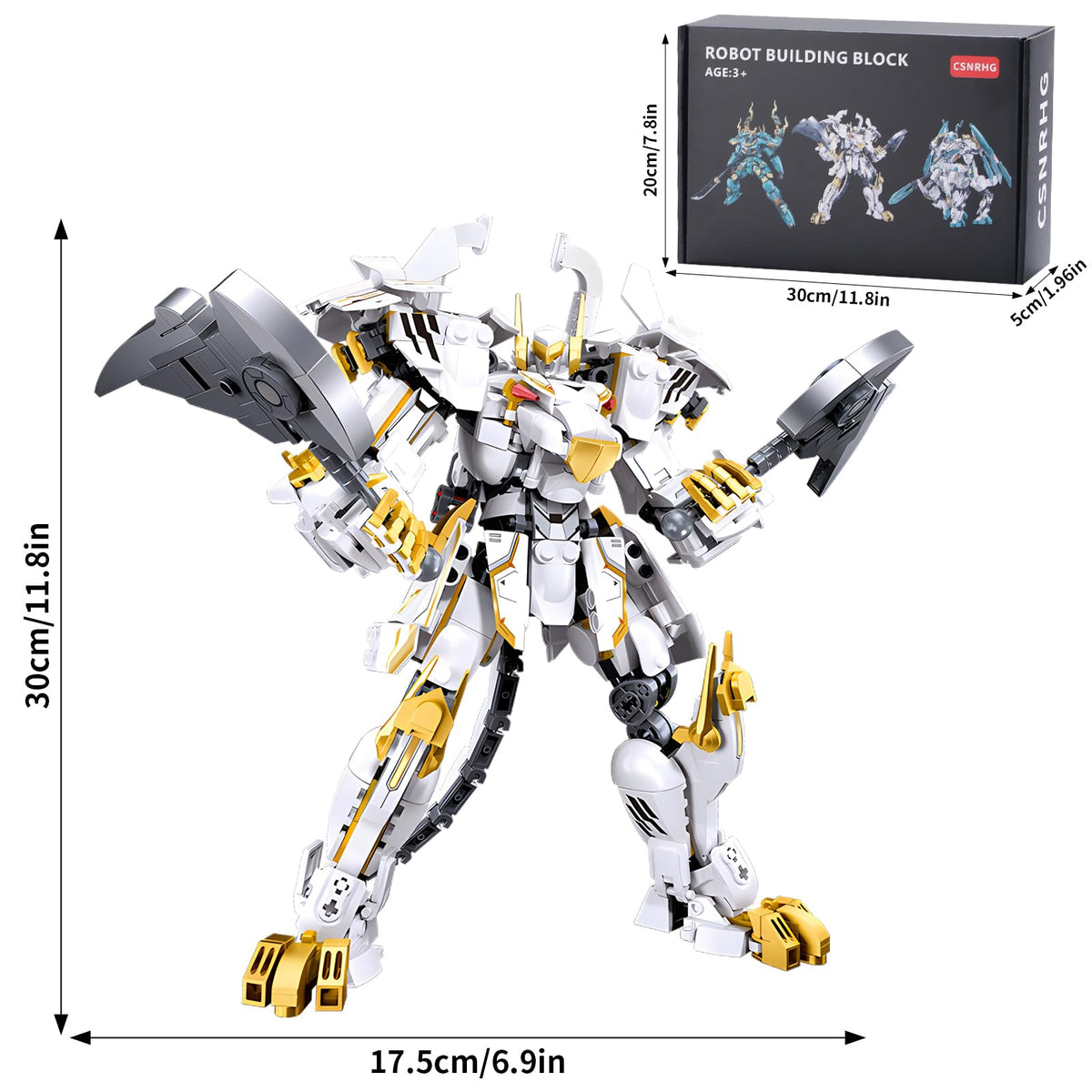 CSNRHG White Tiger Samurai Mech armor detail highlights craftsmanship and polished finish.