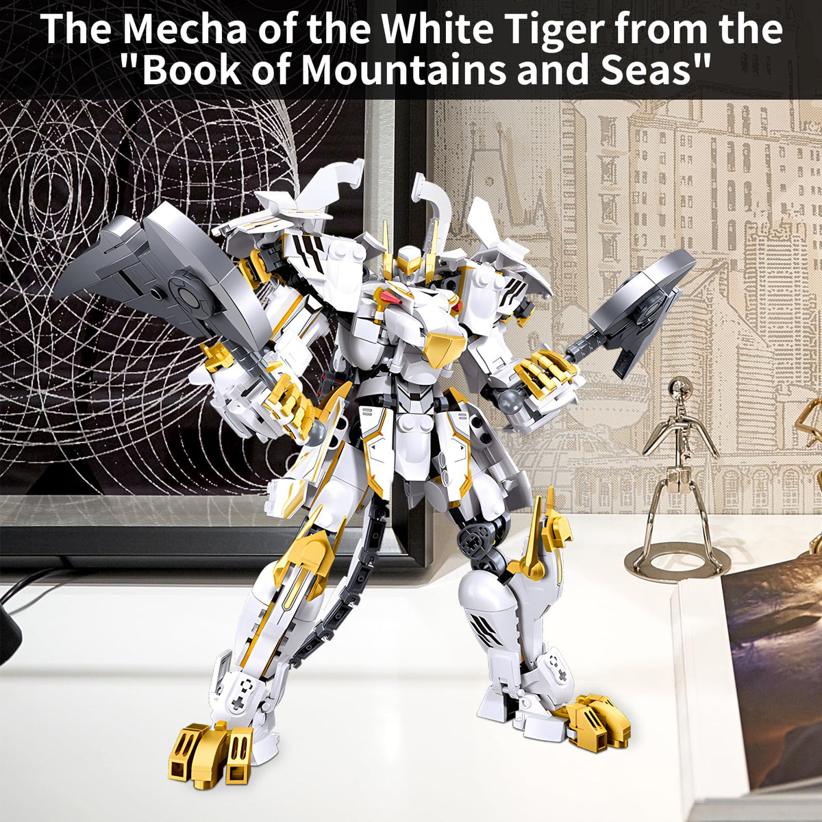CSNRHG White Tiger Samurai Mech in battle pose ready for action.
