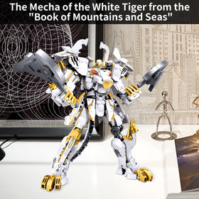 CSNRHG White Tiger Samurai Mech in battle pose ready for action.