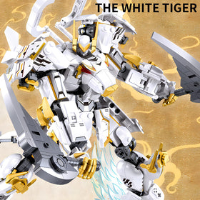CSNRHG White Tiger Samurai Mech features flexible joints for dynamic poses.