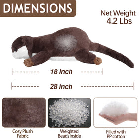 CSVBTRF otter plush weighted side view highlighting its comforting design