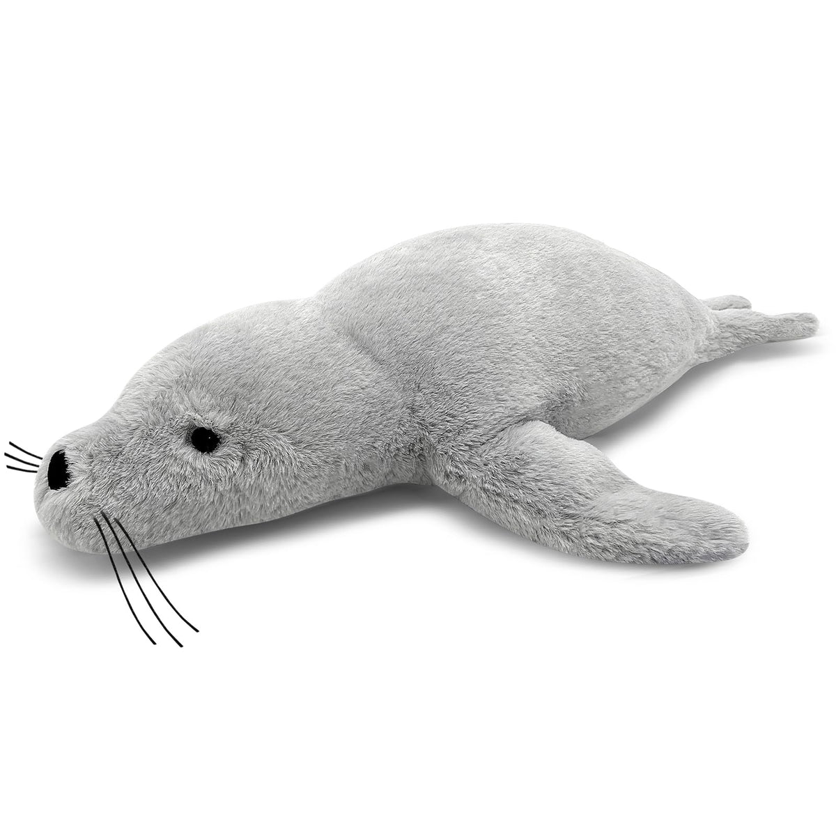 CSVBTRF 23-inch grey seal plush head for comforting hugs.