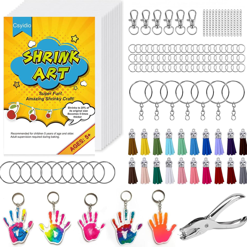 Csyidio shrink dink kit cover showing a complete DIY crafting set