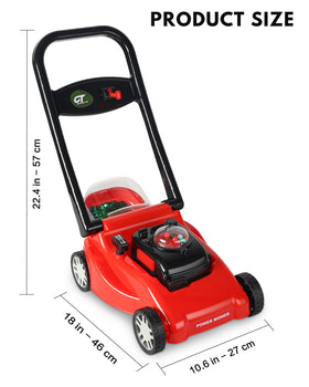 CT SPORTS battery-free lawn mower ready for creative pretend gardening