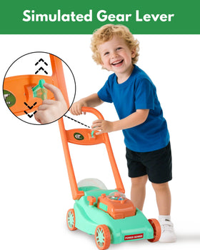 CT SPORTS Lawn Mower designed for ages 3 to 6 to explore outdoor tasks