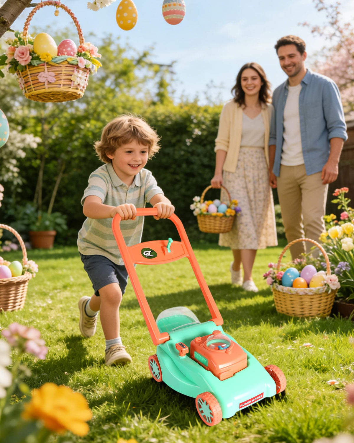 CT SPORTS Lawn Mower bead beating feature adds charm to pretend gardening