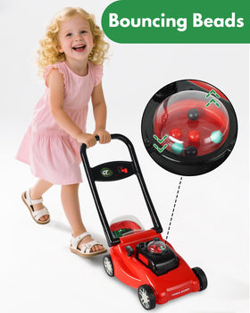 CT SPORTS red mower designed for safe, easy maneuverability for beginners