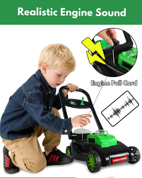 CT SPORTS lawn mower encourages imaginative yard time and role play.