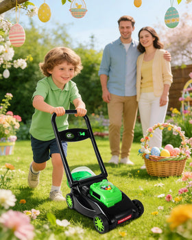 CT SPORTS lawn mower offers a lightweight, safe design for easy pushing.
