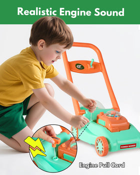 CT SPORTS Lawn Mower in outdoor play setting suitable for backyard fun