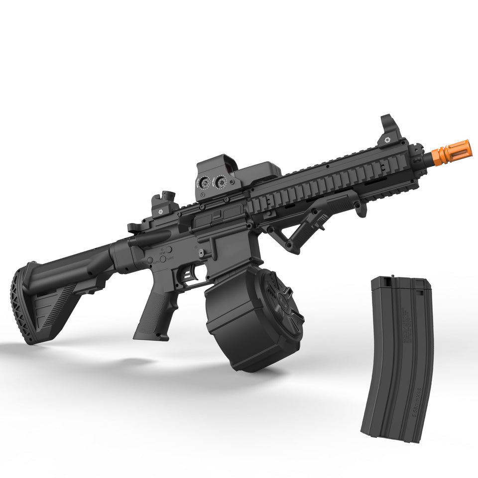 Ctffnny M416 full-auto front view for backyard games and quick-action play.