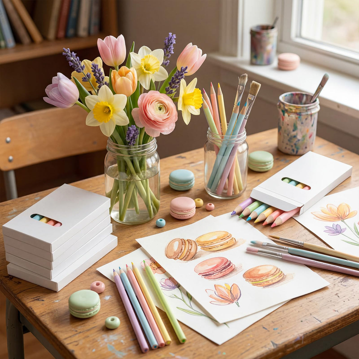 Ctosree 3.5-inch pastel pencils provide comfortable grip for young artists.