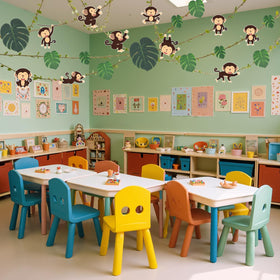 Ctosree bulletin board decor showcases wild woodland accents.