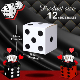 Ctosree white 11in dice box creates elegant graduation or birthday table decor