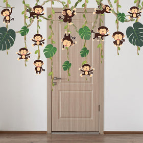 Ctosree jungle door border banner creates an inviting entryway.