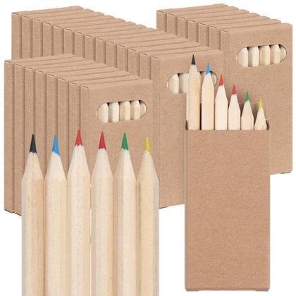 Ctosree mini colored pencils, six per box for on-the-go art and crafts