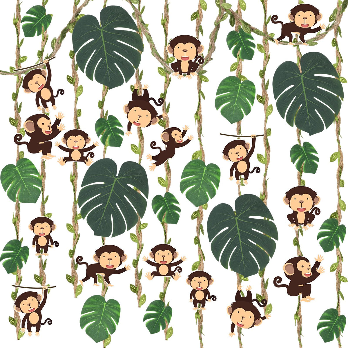 Ctosree tropical palm leaves for lush jungle decor, ideal for party styling.