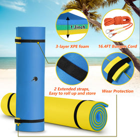 CTSC Lily Pad Floating Mat rolled for storage saves space after boating sessions.