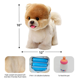 CU-MATE plush Pomeranian toy barking to engage kids