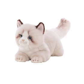 CU-MATE 20 inch gray Ragdoll cat plush front view, a cuddly bedtime companion.